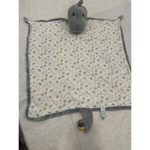 Douglas Baby Gray Dinosaur Lovey Security Blanket Muslin large Botanical Print